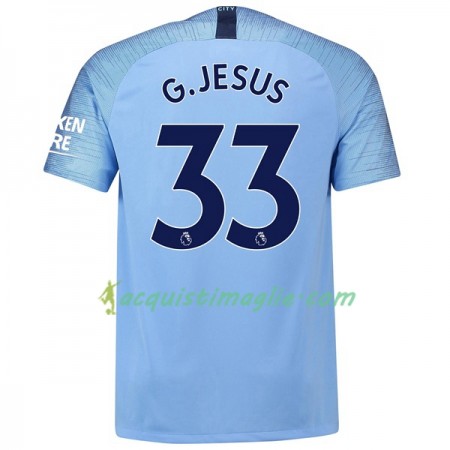 Divisa di Calcio Manchester City G.Jesus 33 Prima 2018/2019